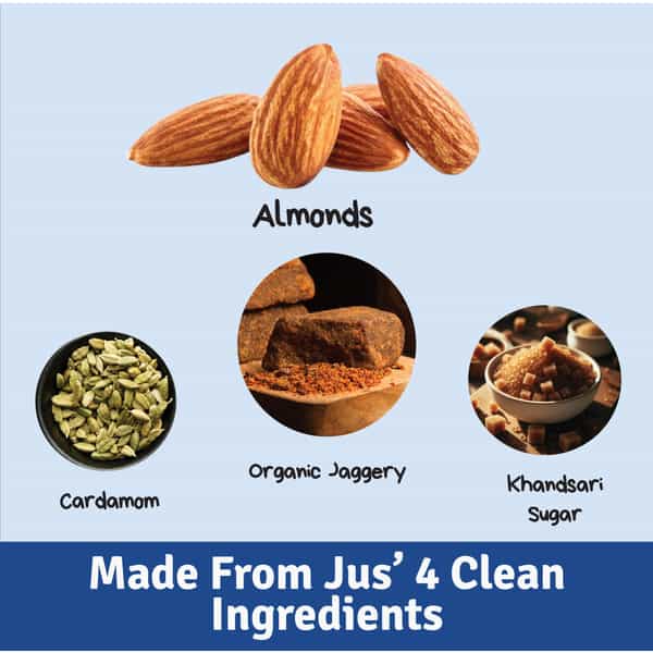Jus Amazin 5-Minute Badam Kheer -200G|Clean Nutrition|86% Almonds | No Refined Sugar Dairy Free