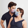 Quarant 4 Ply Designer Protective Surgical Face Mask With Nose Pin Prism Combo - Pack Of 50
