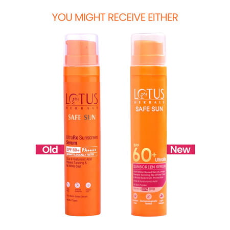 Lotus Herbals Ultrarx Sunscreen Serum Spf 60+ Pa++++ | For All Skin Types | 50ml