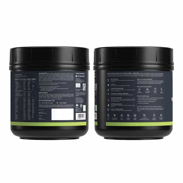 Nutrabay Wellness Vegan Plant Protein Powder + Superfoods Rich Chocolate - 500G