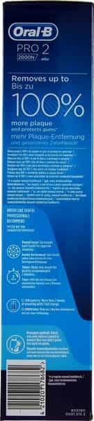 Oral-B Pro 2 2000 Cross Action  Toothbrush Electric Rechargeable