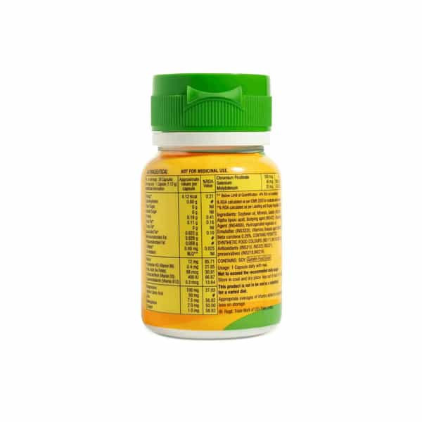 Diataal-D Multivitamin | Vit. D & Ala | Sustained Energy | Heart Health | 30 Capsules | Men & Women