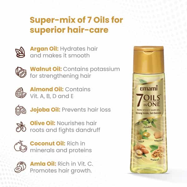 Emami 7 Oils In One Non Sticky Hair Oil - 500 Ml