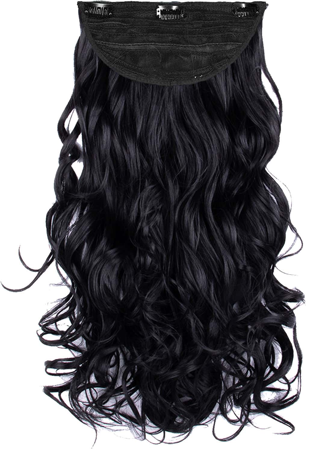 Streak Street Clip-In 24" Full-Wavy Jet Black Hair Extensions