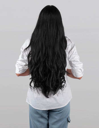 Streak Street Clip-In 24" Full-Wavy Jet Black Hair Extensions