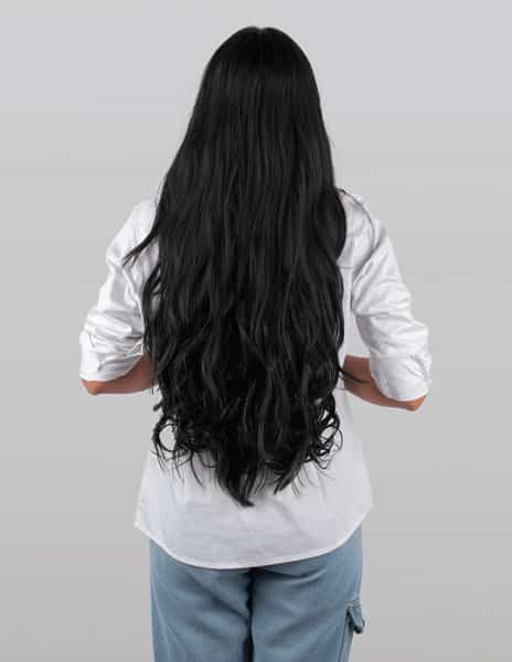 Streak Street Clip-In 24" Full-Wavy Jet Black Hair Extensions
