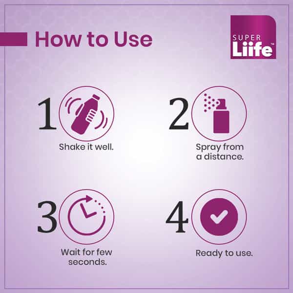 Super Liife Toilet Seat Sanitizer Spray (100Ml) - Lavender | Kills 99.9% Germs And Travel Friendly