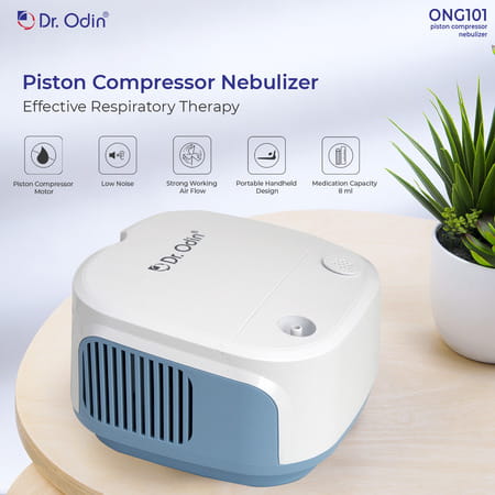 Dr. Odin Ong 101 Portable Nebulizer Machine For Child And Adult | White & Blue