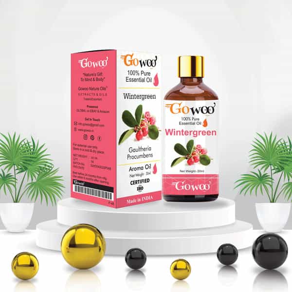 Go Woo 100% Pure Wintergreen Oil Pure Virgin For Skin Care & Hair Treatment 30 Ml