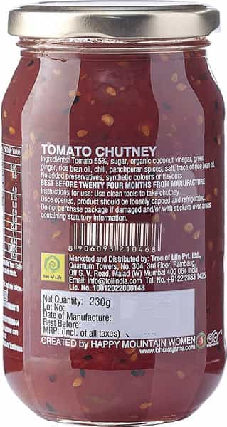 Bhuira All Natural Tomato And Kashmiri Mango Bicchua Chutney - 230 Gm X 2 - Pack Of 2