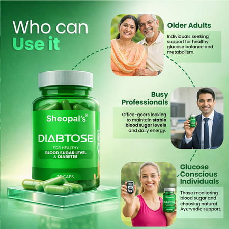 Sheopal'S Diabtose For Diabetes & Sugar Level Control Ayurvedic Capsules-30 Caps