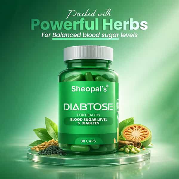 Sheopal's Diabtose Ayurvedic Wellness Capsules For Blood Sugar Care | 30 Capsules
