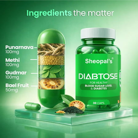 Sheopal'S Diabtose For Diabetes & Sugar Level Control Ayurvedic Capsules-30 Caps