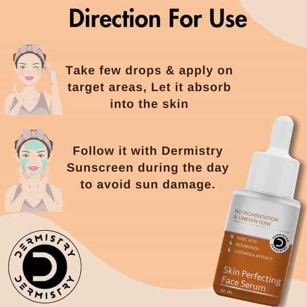 Dermistry 2% Kojic Acid Pigmentation Dark Spot Removal Whitening Light Bright Fairness Face Serum