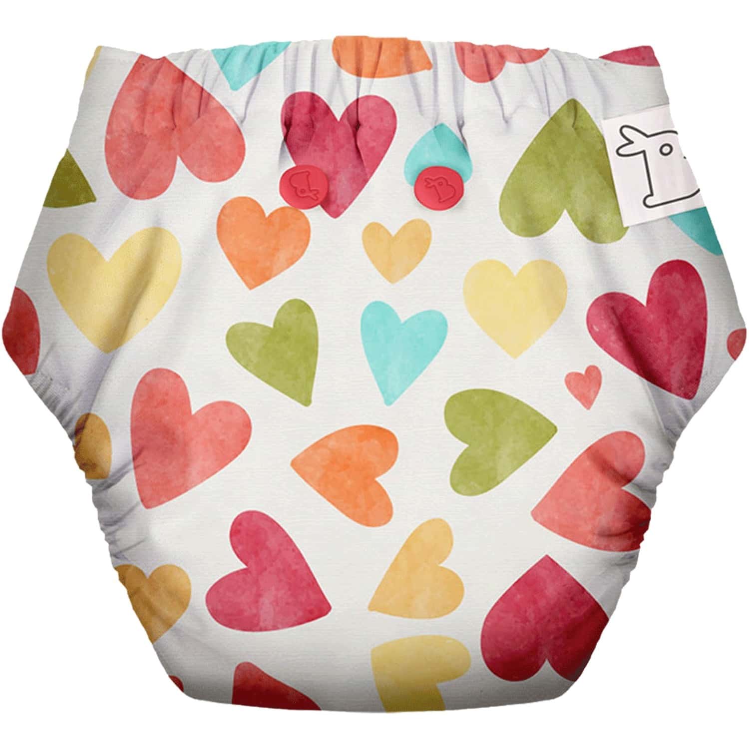 Buy SUPERBOTTOMS FREESIZE UNO REUSABLE CLOTH DIAPER WITH DRY FEEL PADS SET BABY HEARTS