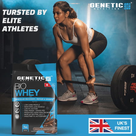 Genetic Nutrition Bio Whey Swiss Grass-Fed For Muscle Recovery Repair And Growth Coconut Choc 1kg