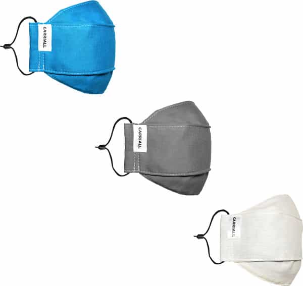 Carriall Adult Unisex 3 Layer Reusable Washable Cotton Mask (Camsl086) Pack Of 3