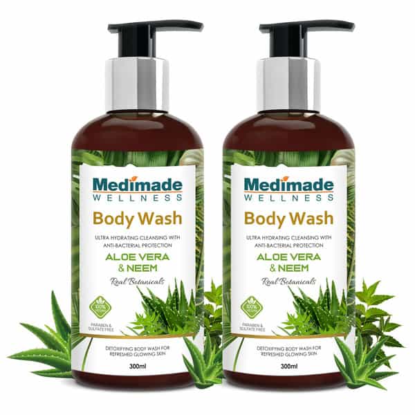 Medimade Aloevera And Neem Body Wash - 300 Ml X 2 ( Pack Of 2 )