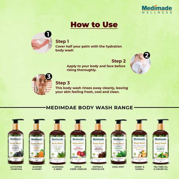 Medimade Aloevera And Neem Body Wash - 300 Ml X 2 ( Pack Of 2 )