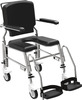 Arcatron Prime Assistant Propelled Shower Commode Wheelchair - Height Adjustability & Swivel Armrest