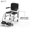 Arcatron Prime Assistant Propelled Shower Commode Wheelchair - Height Adjustability & Swivel Armrest