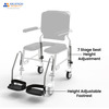 Arcatron Prime Assistant Propelled Shower Commode Wheelchair - Height Adjustability & Swivel Armrest
