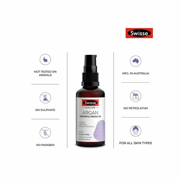 Swisse Sc Argan Youthful Facial Oil - 50Ml
