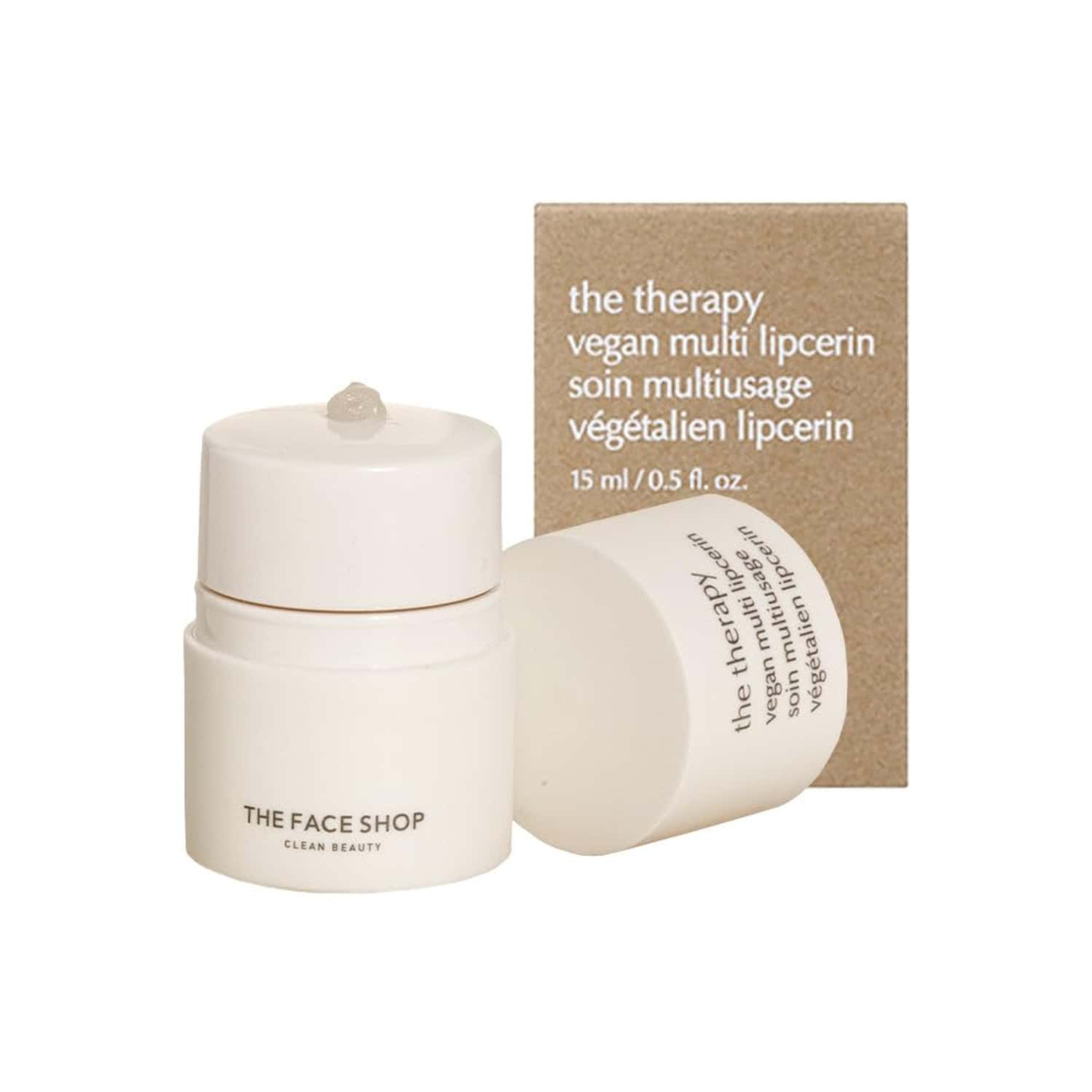 The Face Shop Vegan Korean Lipcerin Lip Mask | Glowy Balm/lip Scrub/plumping Gloss In One - 15ml
