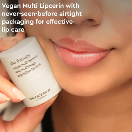 The Face Shop Vegan Korean Lipcerin Lip Mask | Glowy Balm/Lip Scrub/Plumping Gloss In One - 15ml