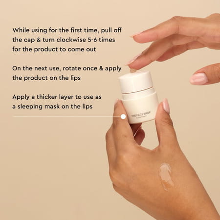The Face Shop Vegan Korean Lipcerin Lip Mask | Glowy Balm/Lip Scrub/Plumping Gloss In One - 15ml