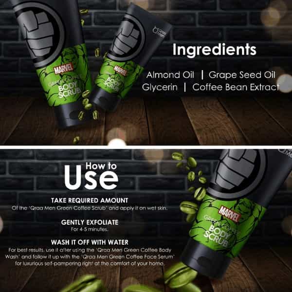 Qraa Men Hulk Green Coffee Body Care Kit