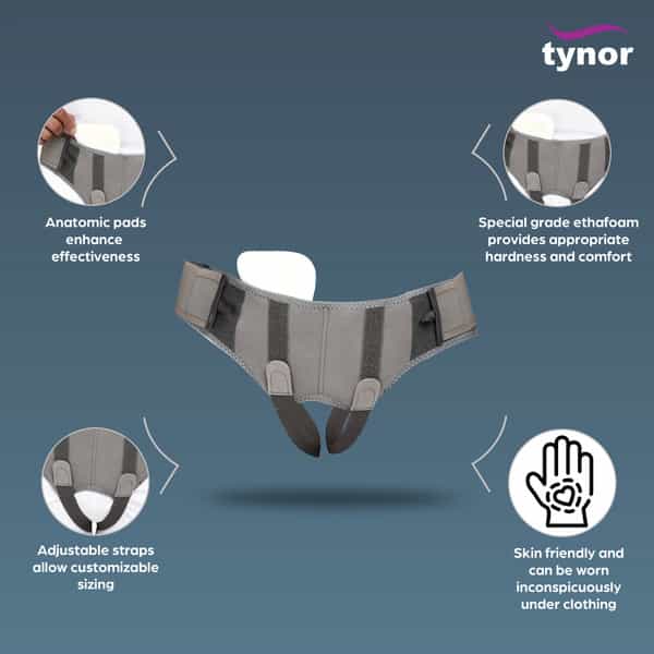 Tynor Hernia Belt Grey Small 1 Unit