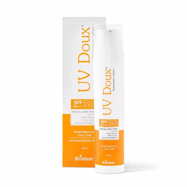 Brinton Uv Doux Sunscreen Lotion With Spf 30 In Oil Free Formula| Dermatologically Tested - 50 Ml