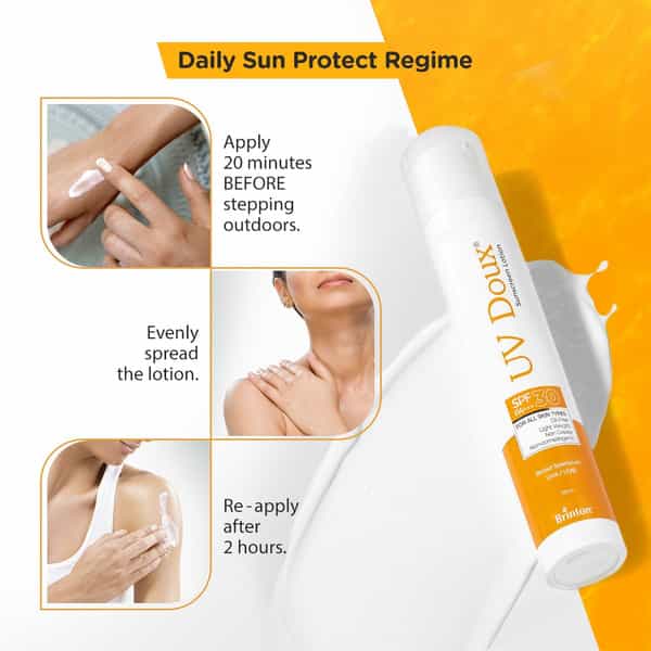 Brinton Uv Doux Sunscreen Lotion With Spf 30 In Oil Free Formula| Dermatologically Tested - 50 Ml