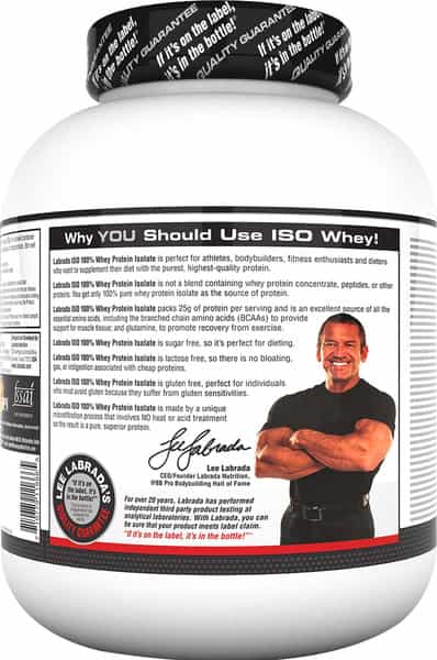 Labrada Iso Whey 100% Whey Protein Isolate- 4.4 Lbs (2Kg) (Cafe Brazil)