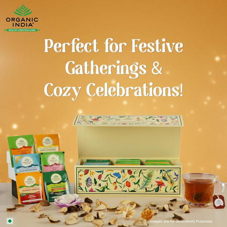 Organic India Premium Speciality Tulsi Tea Gift Box | 60 Infusion Bags