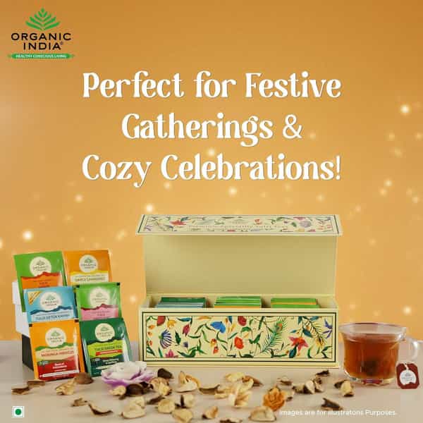 Organic India Premium Speciality Tulsi Tea Gift Box | 60 Infusion Bags