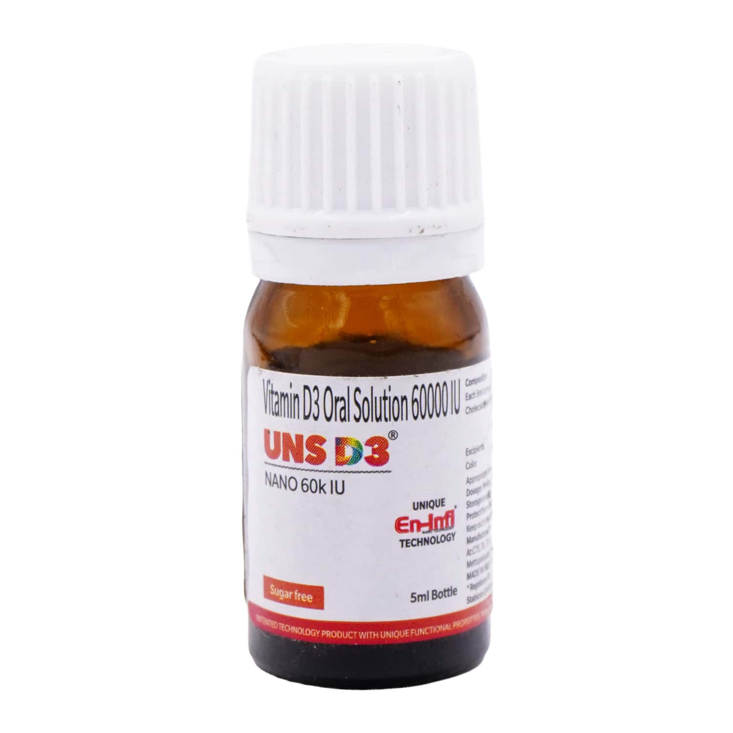 Uns D3 Nano 60k Sugar Free Bottle Of 5ml Oral Solution
