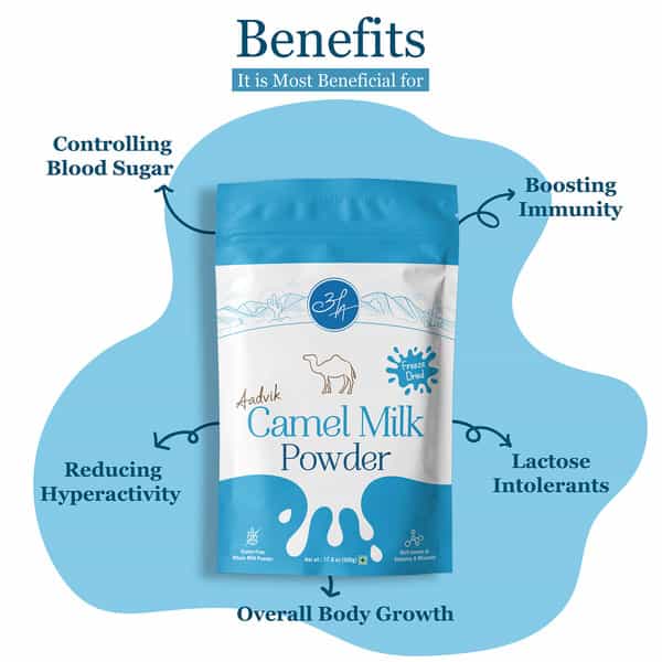 Aadvik Camel Milk Powder - 100% Pure & Natural Freeze Dried - 500G
