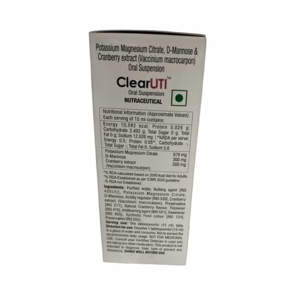 Clearuti Sf Oral Suspension 100 Ml