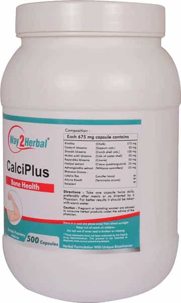 Way2herbal Calciplus - 500 Capsules Pack Of 2