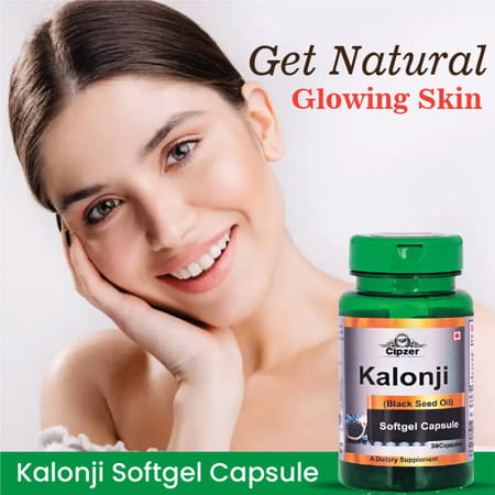 Cipzer Kalonji 30 Capsule Cold Pressed Black Seed For Hair Growth | Hair Fall Control & Healthy Skin