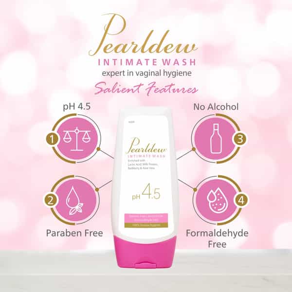 Pearldew Intimate Wash 100 Ml | With Aloe & Red Berry | Alcohol Free (Pack Of 1)