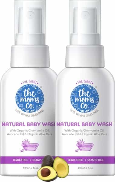 The Moms Co. Natural (Pack Of 2X50 Ml) Baby Wash Bottle Of 100 Ml