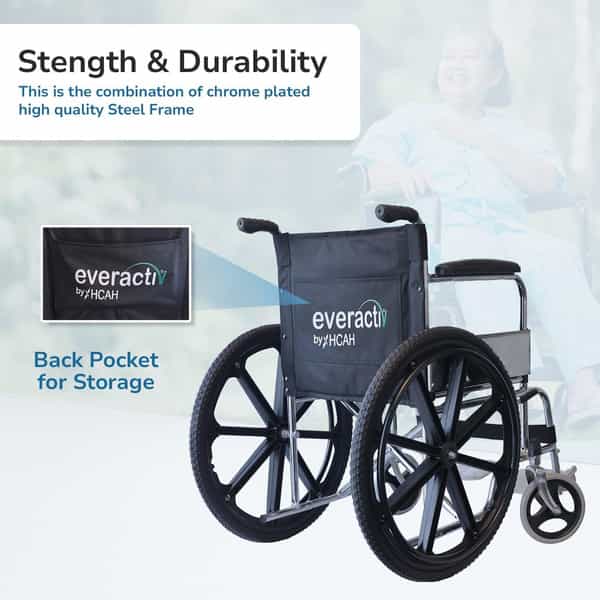 Everactiv Economy Plus - Chrome Finish | Wheel Chairs