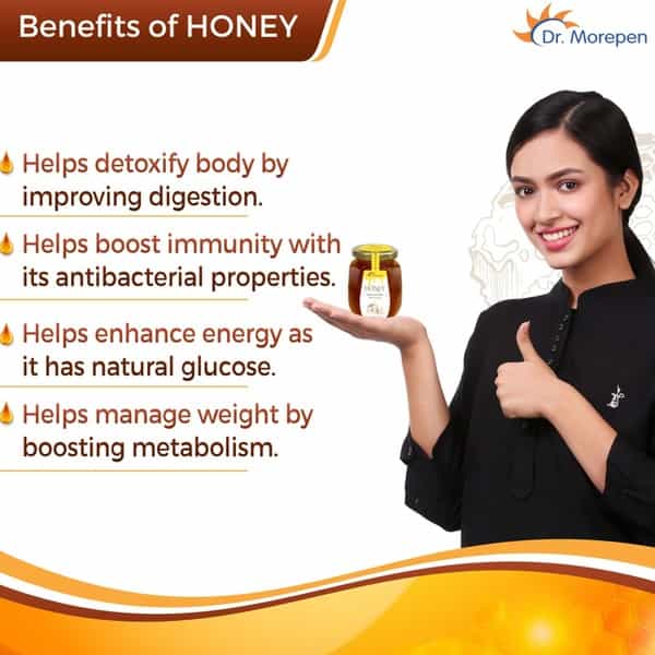 Dr. Morepen Natural & Pure Honey Nmr Tested & No Sugar Adulteration - 250G