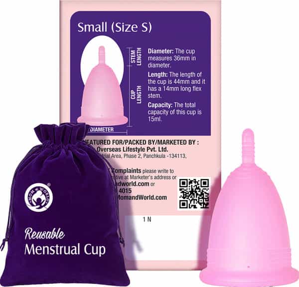 Mom & World Reusable Menstrual Cup (Small) + Intimate Spray 100 Ml Feminine Hygiene Wash 120 Ml