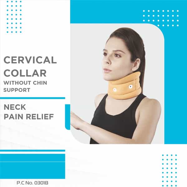 Vissco Cervical Collar Without Chin Support|Provides Support To Neck & Relieves Pain - Large(Beige)