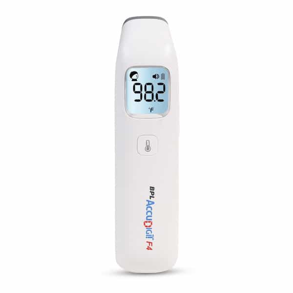 Bpl Medical Technologies Accudigit F4 Non Contact Infrared Thermometer For Adults & Kids (White)