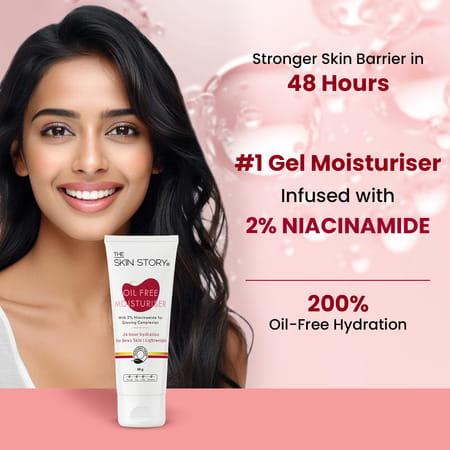 The Skin Story Oil Free Face Moisturiser For Oily Acne Prone Skin Hydrates Adds Glow 50 Gm